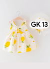 White GURUKRUPA Fancy Stylish Party Wear Girls Kids Colllection GK-13